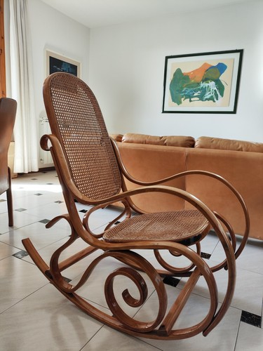 Sedia dondolo stile thonet - sedia,