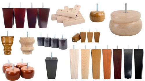 Piedini per mobili legno - 4x,